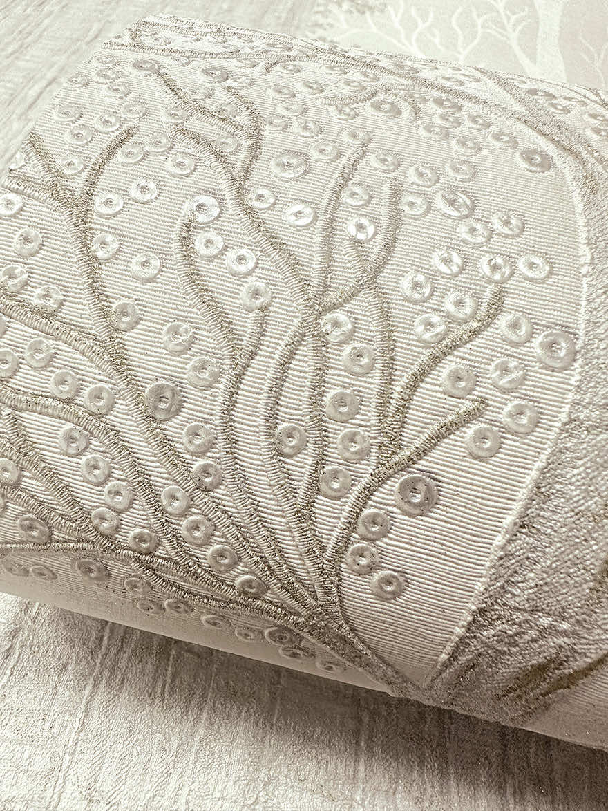 Ornella Textured Wallpaper - Cream