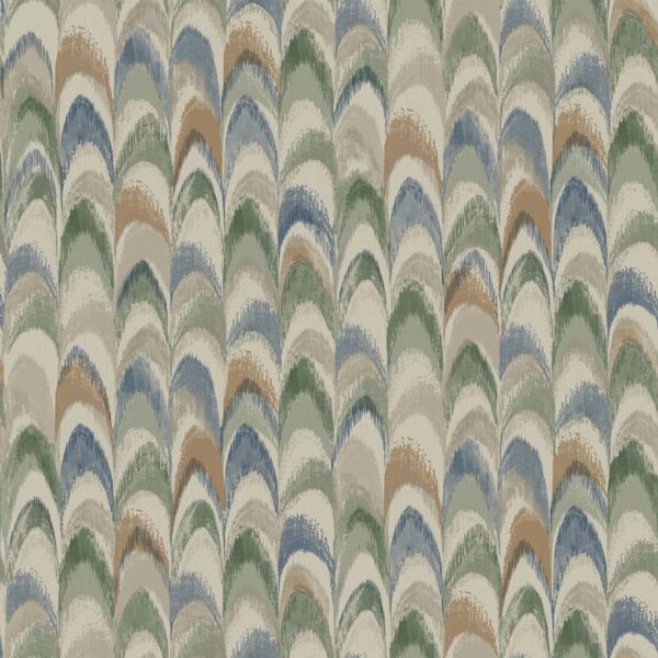 Ruba - Peacock feathers Wallpaper - Multi-Coloured - LAST 6 ROLLS