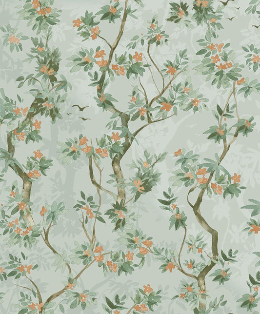 Folia - Blossoming Tree Wallpaper - Duck Egg - Last 16 Rolls