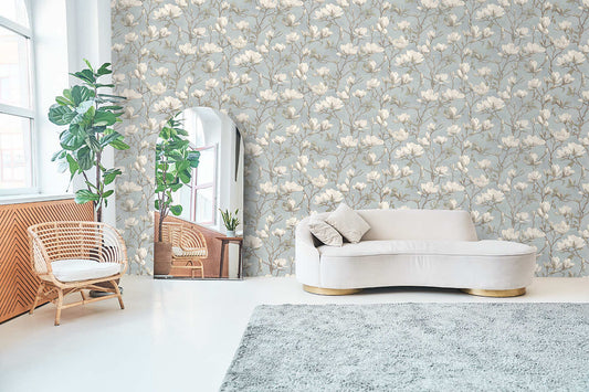 Petalina Textured Wallpaper - Blue