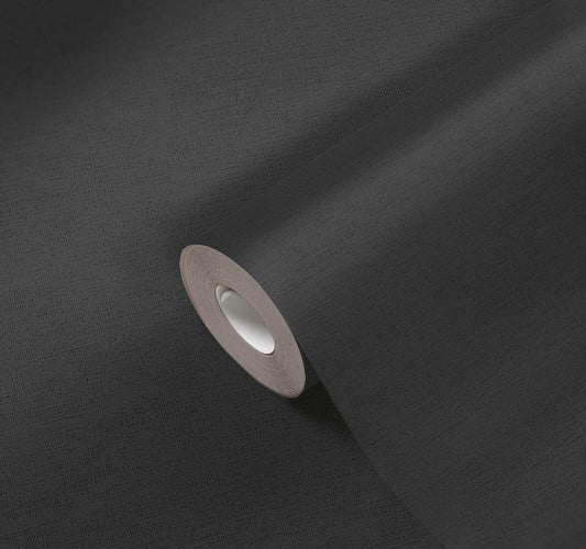 Retro Plain Chic Wallpaper - Black