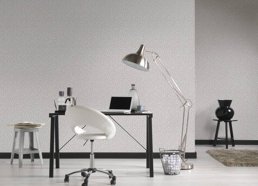 Leopard Alphabet Heavy Weight Wallpaper - Grey - Discontinuing