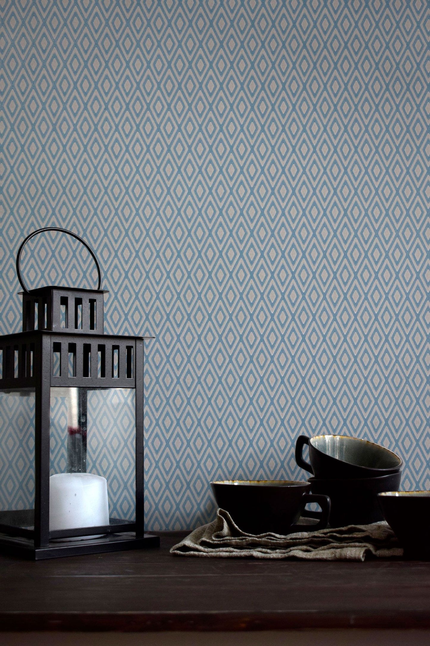 Gasoga Wallpaper - Grey/Blue - Discontinuing - 40 left
