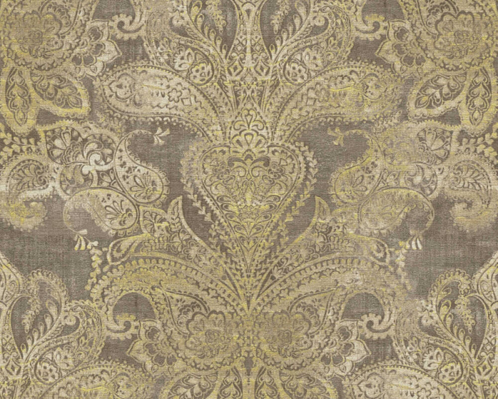 Sample - Baroque Ornaments Wallpaper (Metropolitan Stories 3 Collection) - Gold