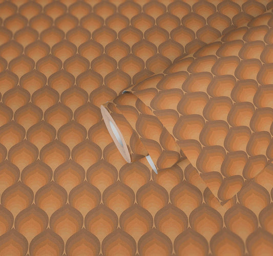 Retro Scales Wallpaper - Orange