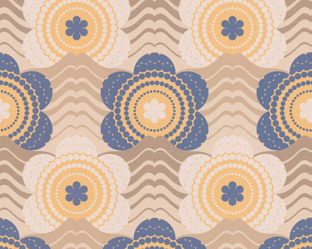 Sample - Retro Elegance Wallpaper - Blue