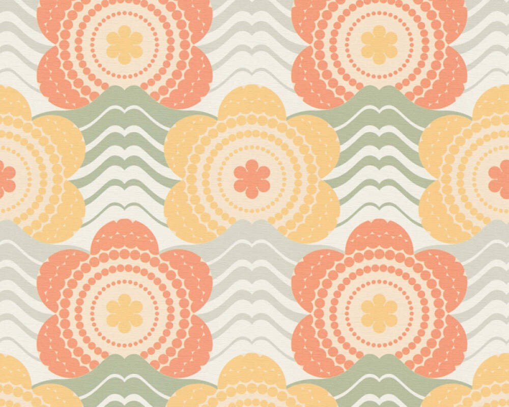 Sample - Retro Elegance Wallpaper - Orange