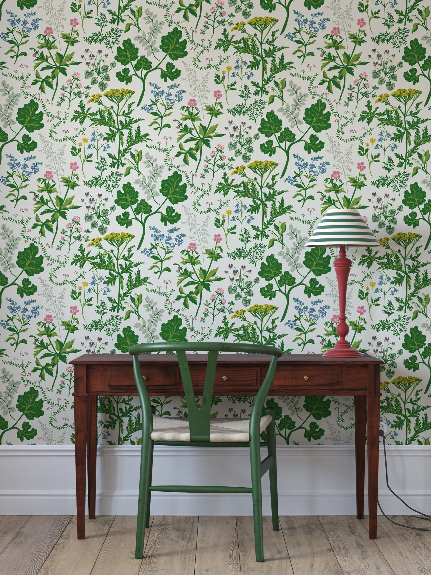 Lillian Wallpaper - White