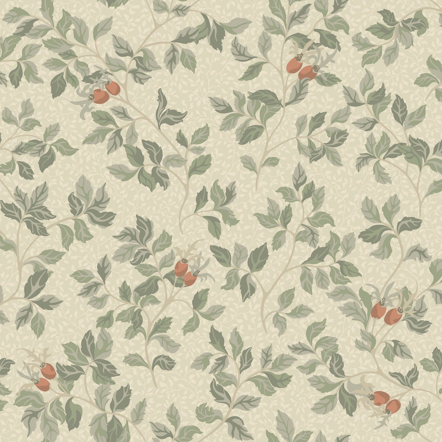 Sample - Nora Wallpaper - Beige/Green