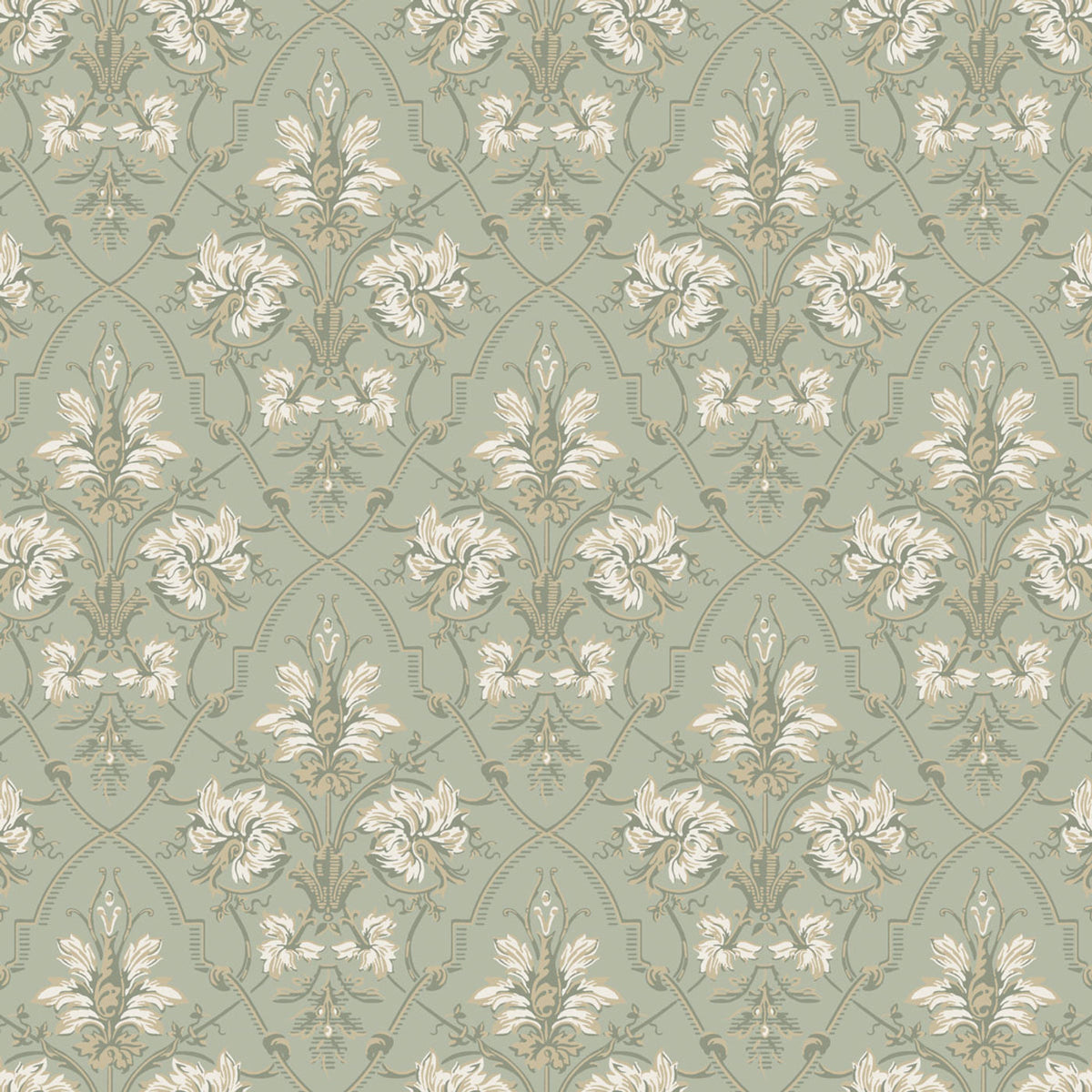 Sample - Viktoria Historical Wallpaper - Green