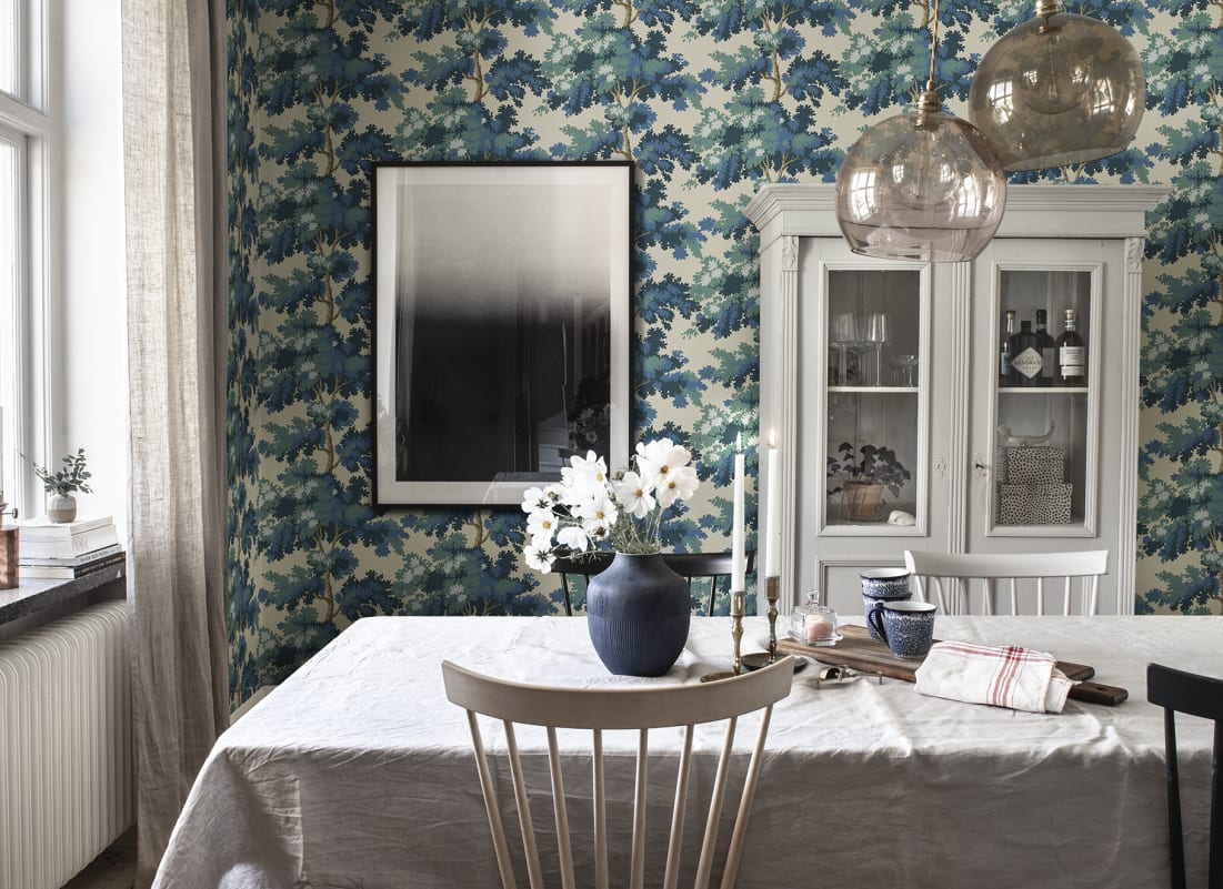Raphael Wallpaper - Dark Blue