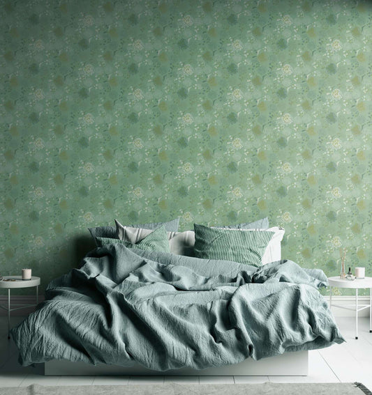 Bloom Wallpaper - House of Turnowsky - Green/White