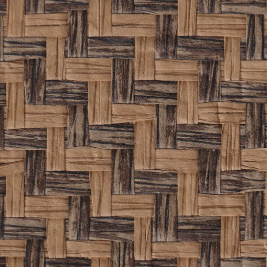 Japanese Summerhouse - Handmade Grasscloth Wallpaper - Biscuit
