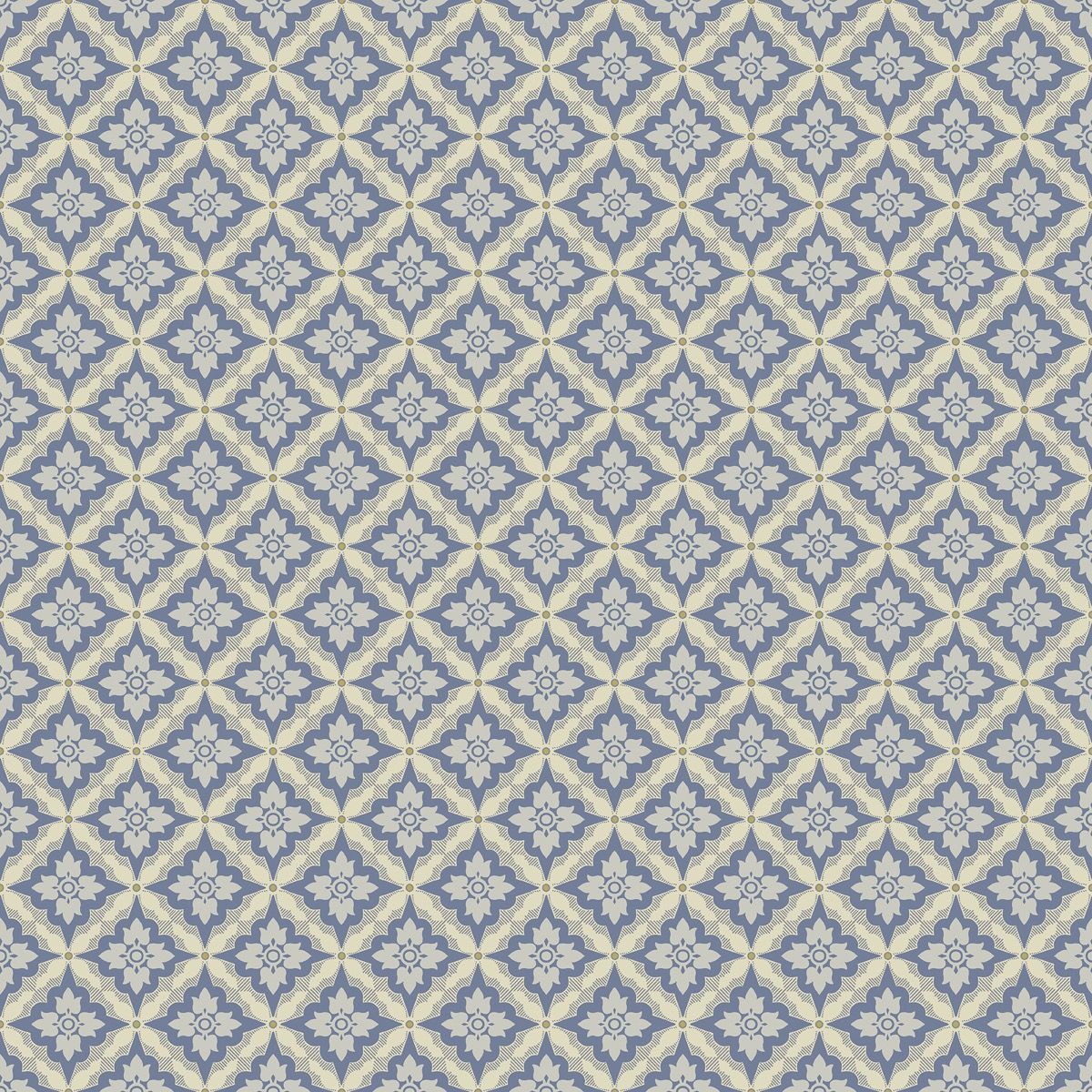 Sample - Ingrid Wallpaper - Blue