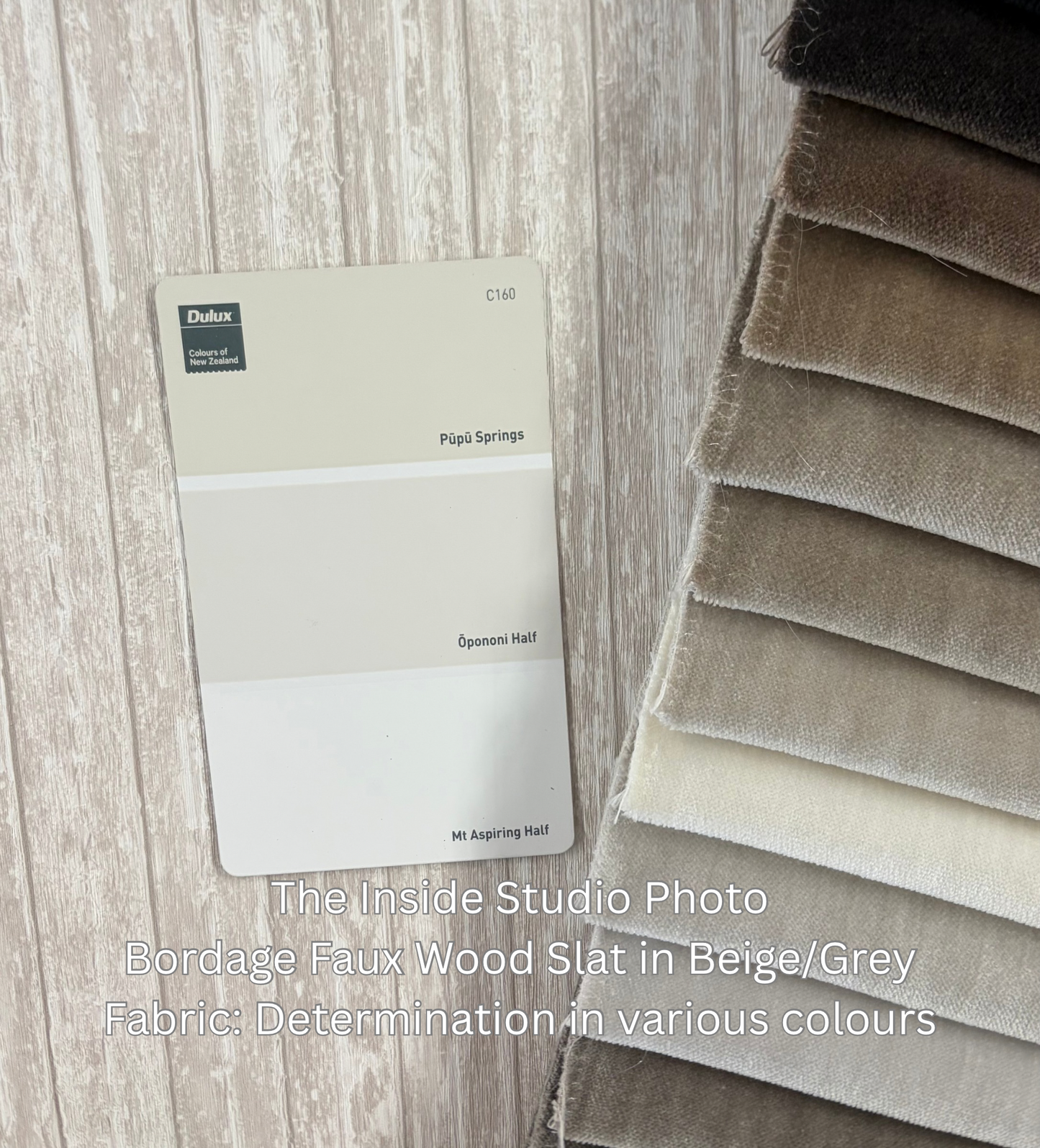 Bordage Faux Wood Slat Wallpaper - Beige/Grey - Discontinuing
