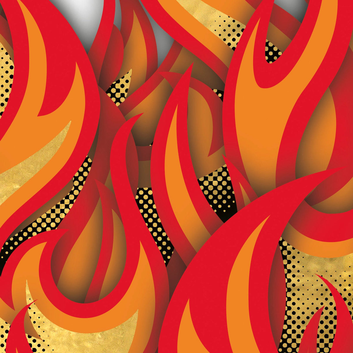 Job on Fire – Custom sized wallpaper mural (per m²)