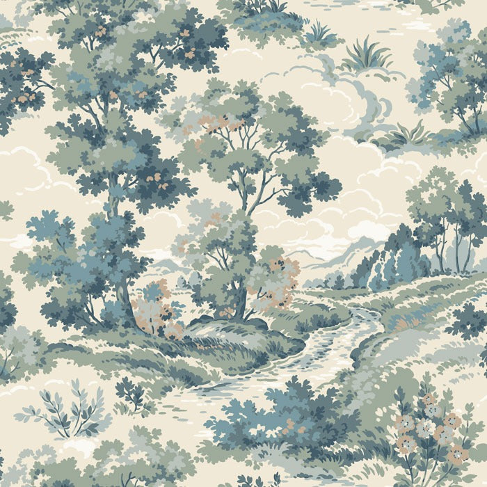 Sample - Boulognerskogen Wallpaper - Blue
