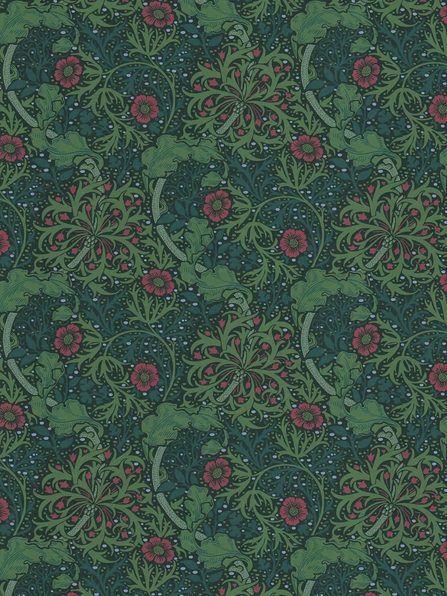 Sample - Seaweed Wallpaper - Black/Green