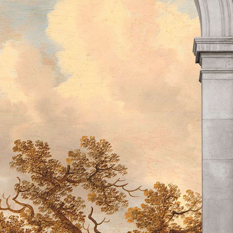 Castello Arches - Pink Tinge - Custom Sized Wallpaper Mural (per m2)
