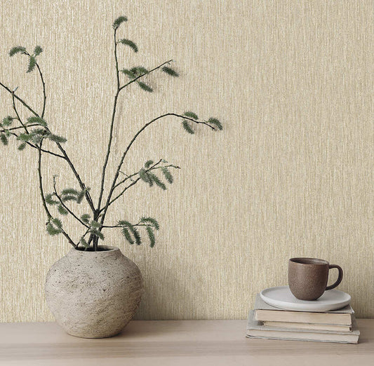 Textura Metallic Wallpaper - Cream