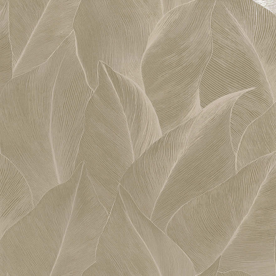 Sample - Anthurium Wallpaper - Beige
