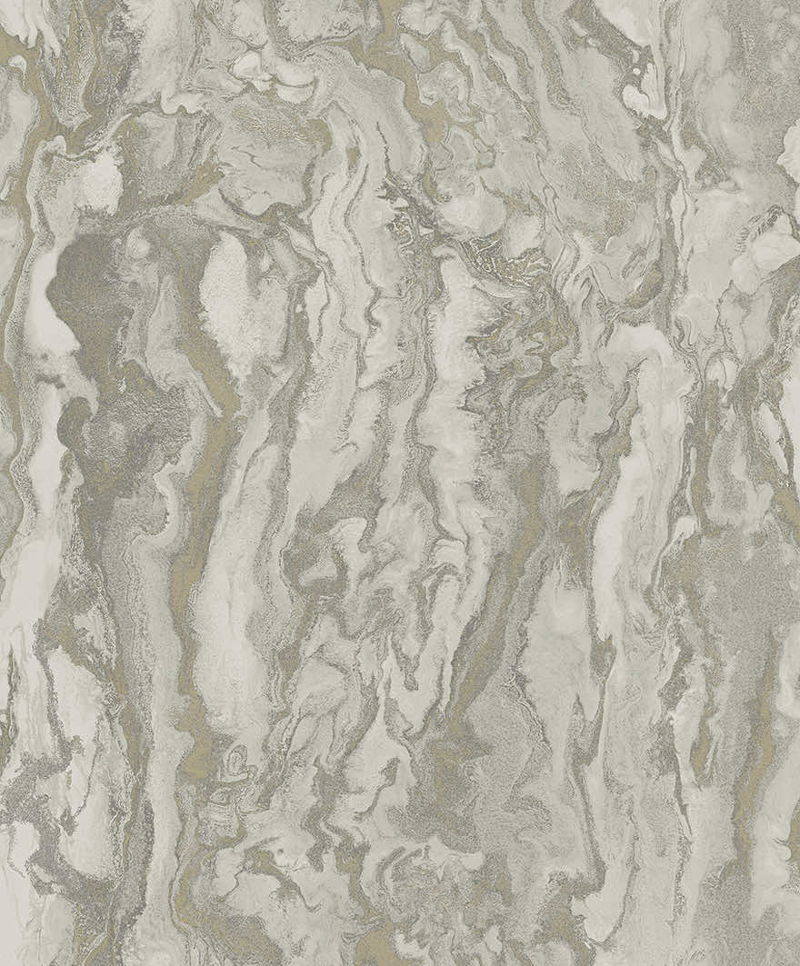 Thassos Marble Wallpaper - Grey