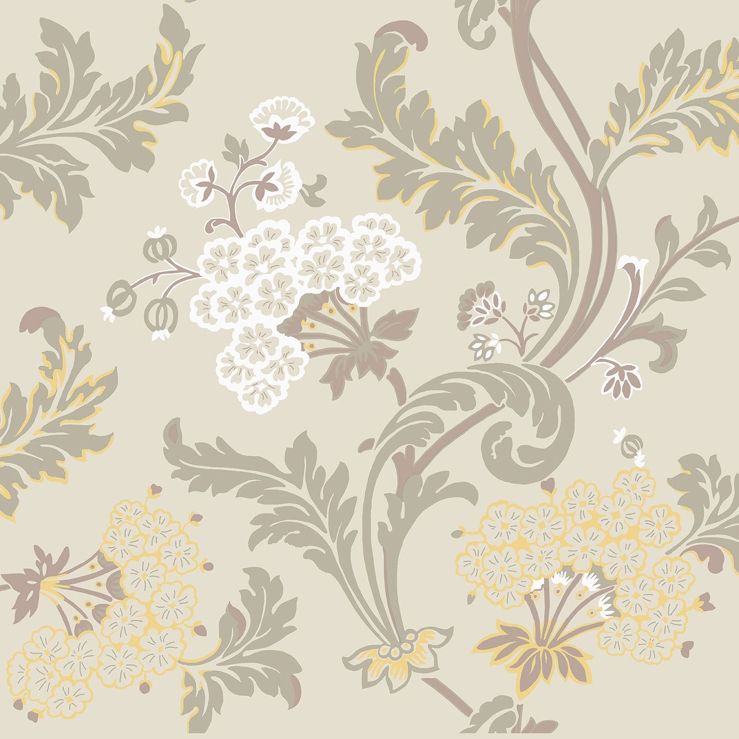 Sample - Lydias Gard Wallpaper - Gold/Beige