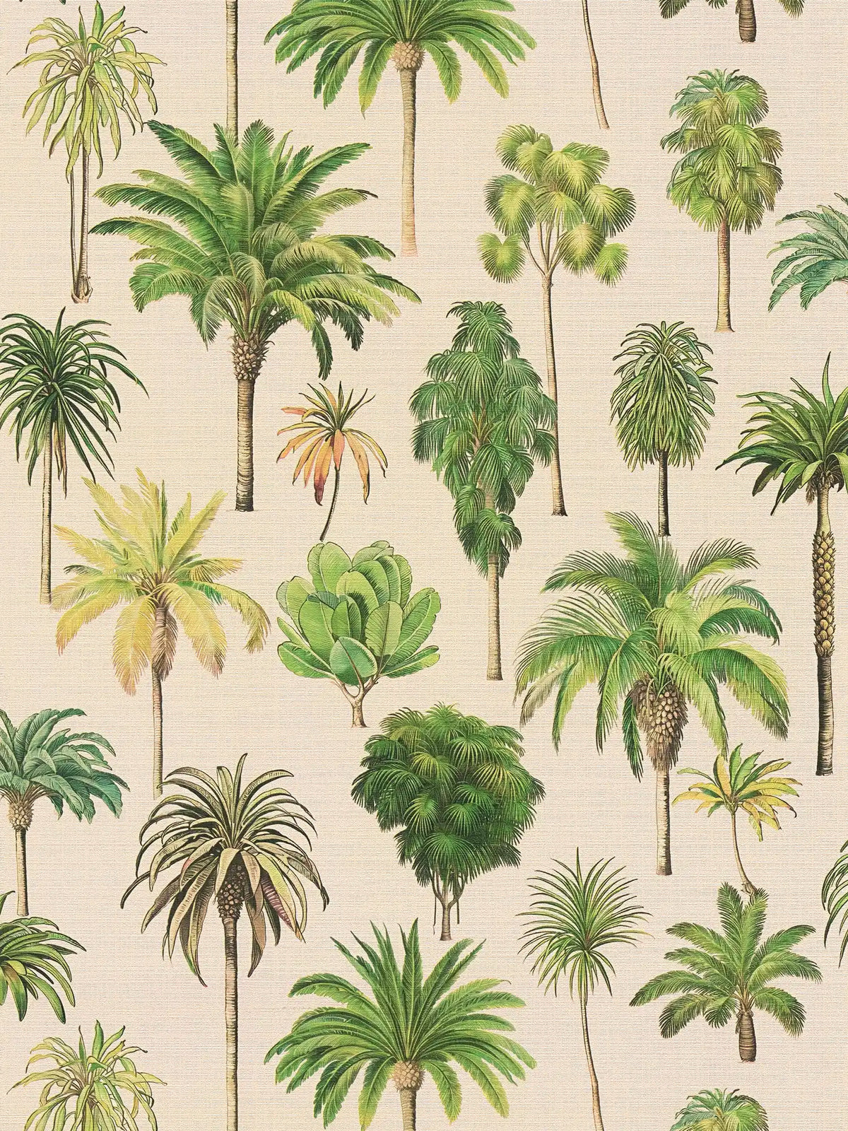 Riviera Palm Tree wallpaper in natural – sample