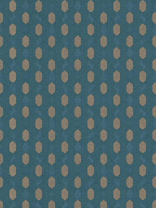 Hex Glamour Heavy Weight Wallpaper - Aqua
