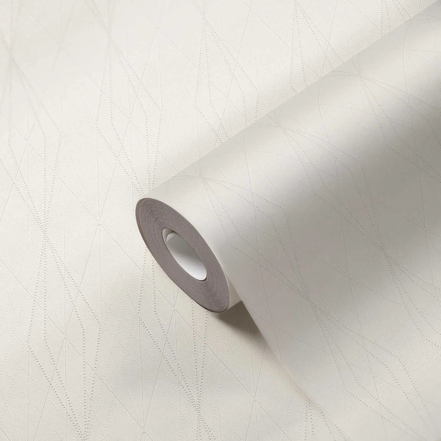 Sample - Diamond Relief Wallpaper - Cream