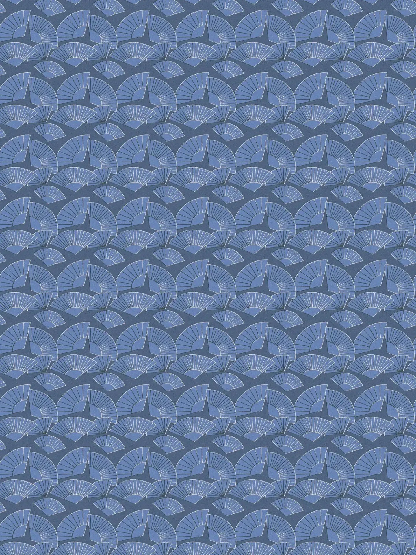 Deco Fanfare Heavy Weight Wallpaper - Blue