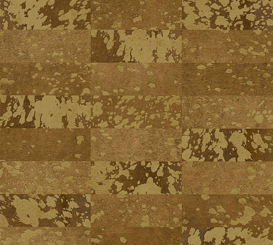 Saffiano Vinyl Wallpaper - Gold Metallic