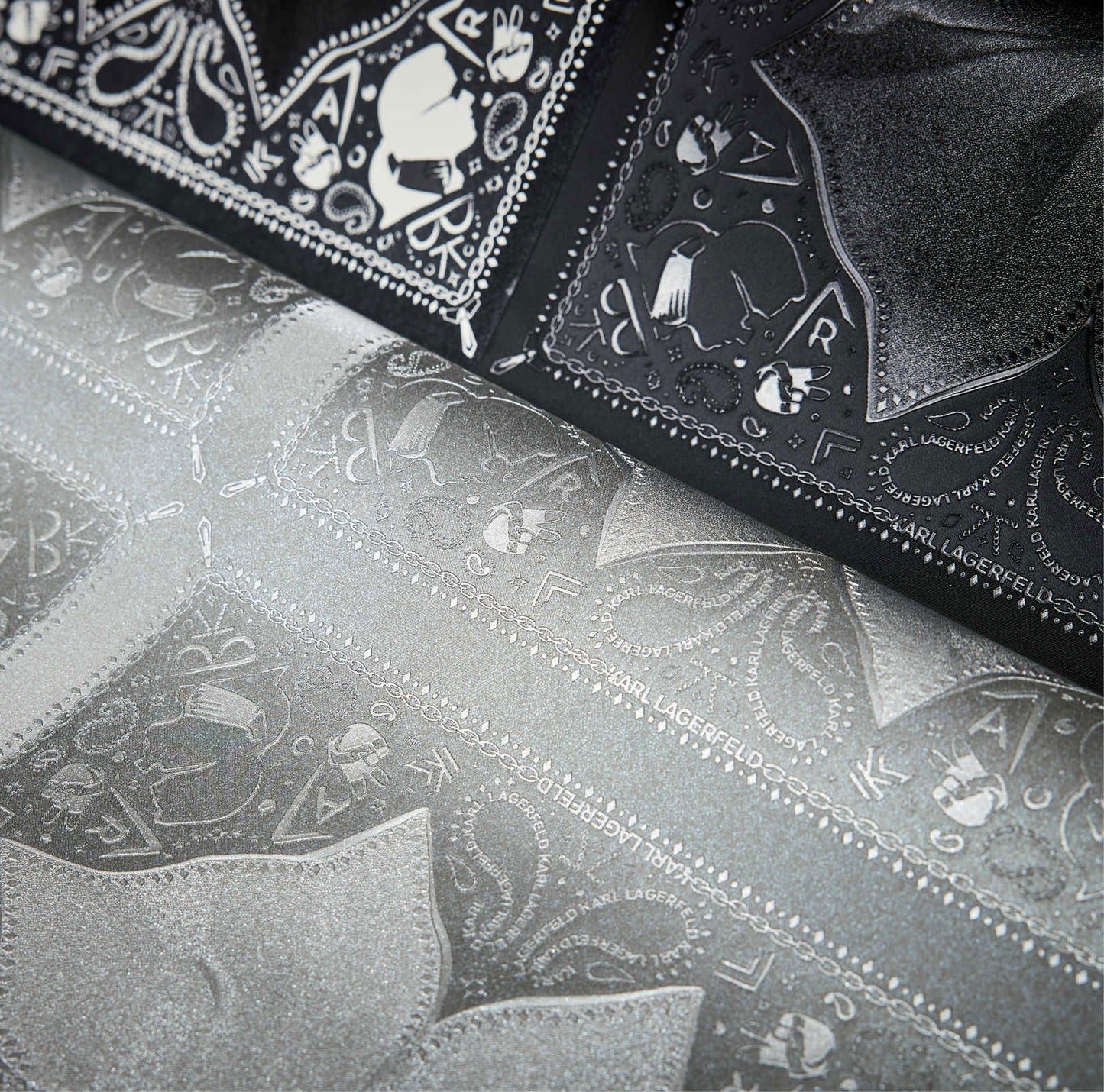 Paisley Block Heavy Weight Wallpaper - Grey