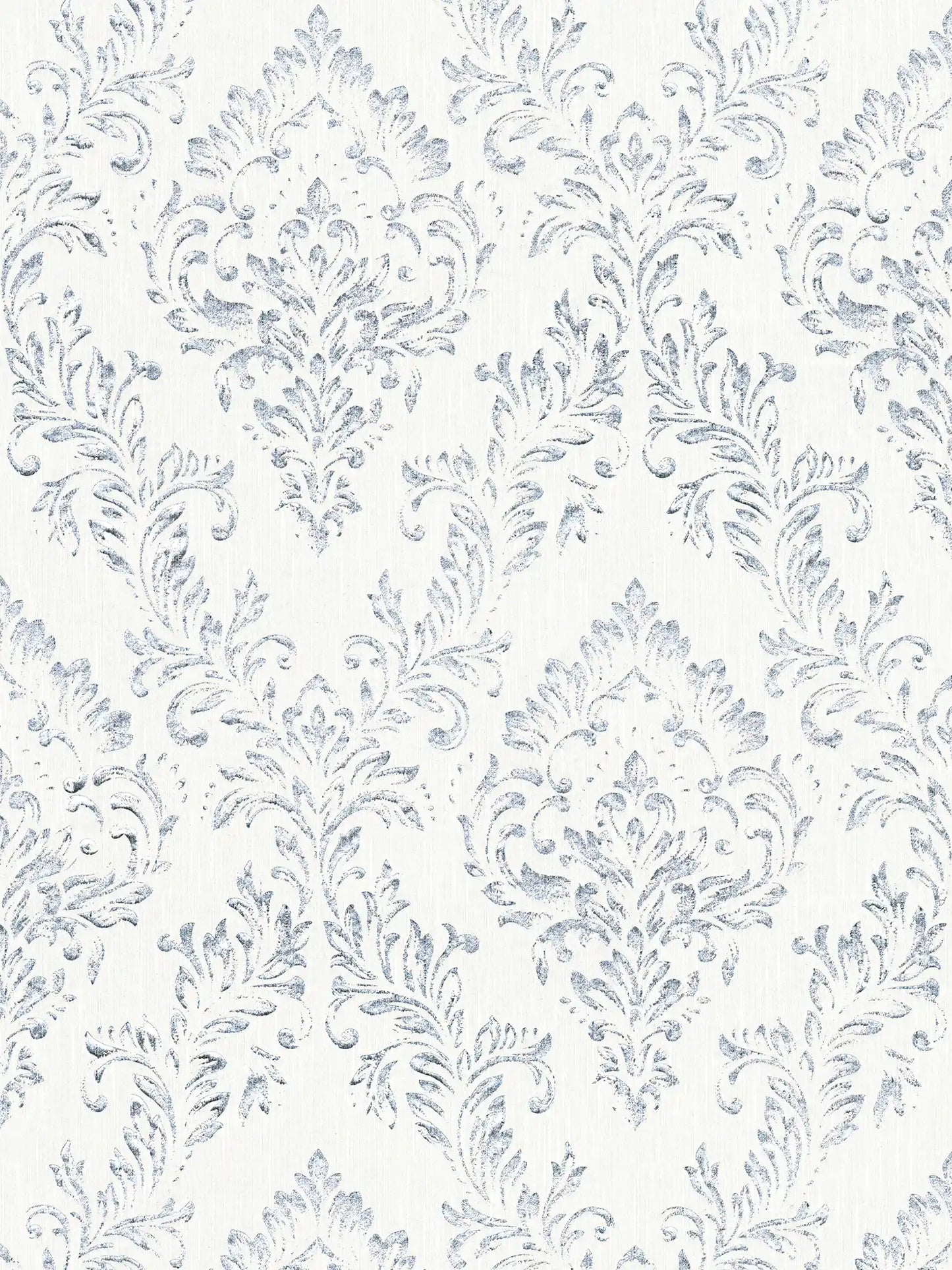 Sample - Architects Paper - Metallic Silk - Silver/White