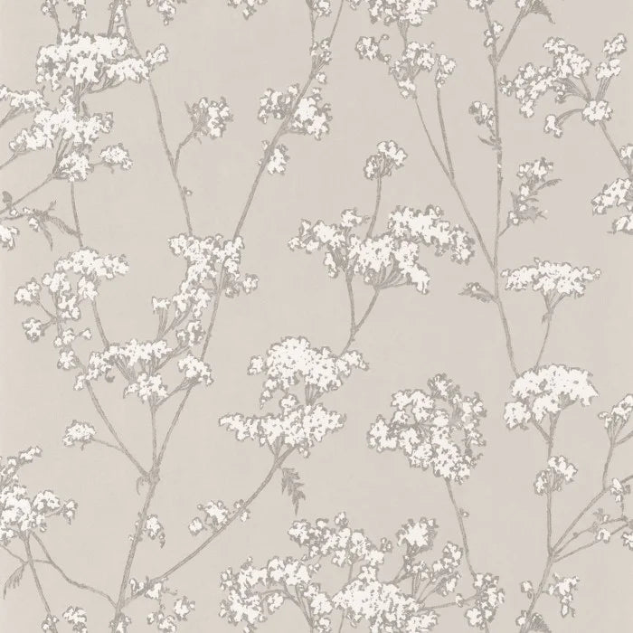 Sample - Graminees Wallpaper - Grey/White