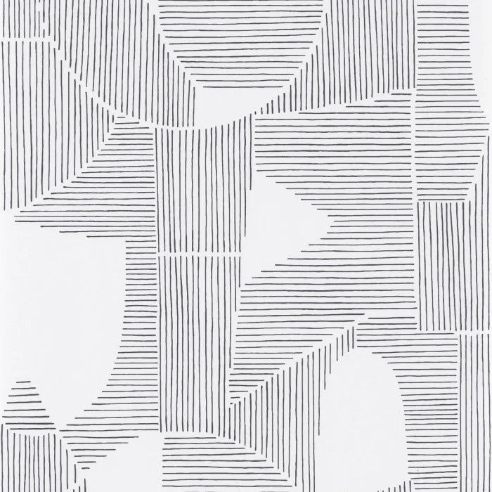 Sample - Graphique Casadeco Wallpaper - Black and White
