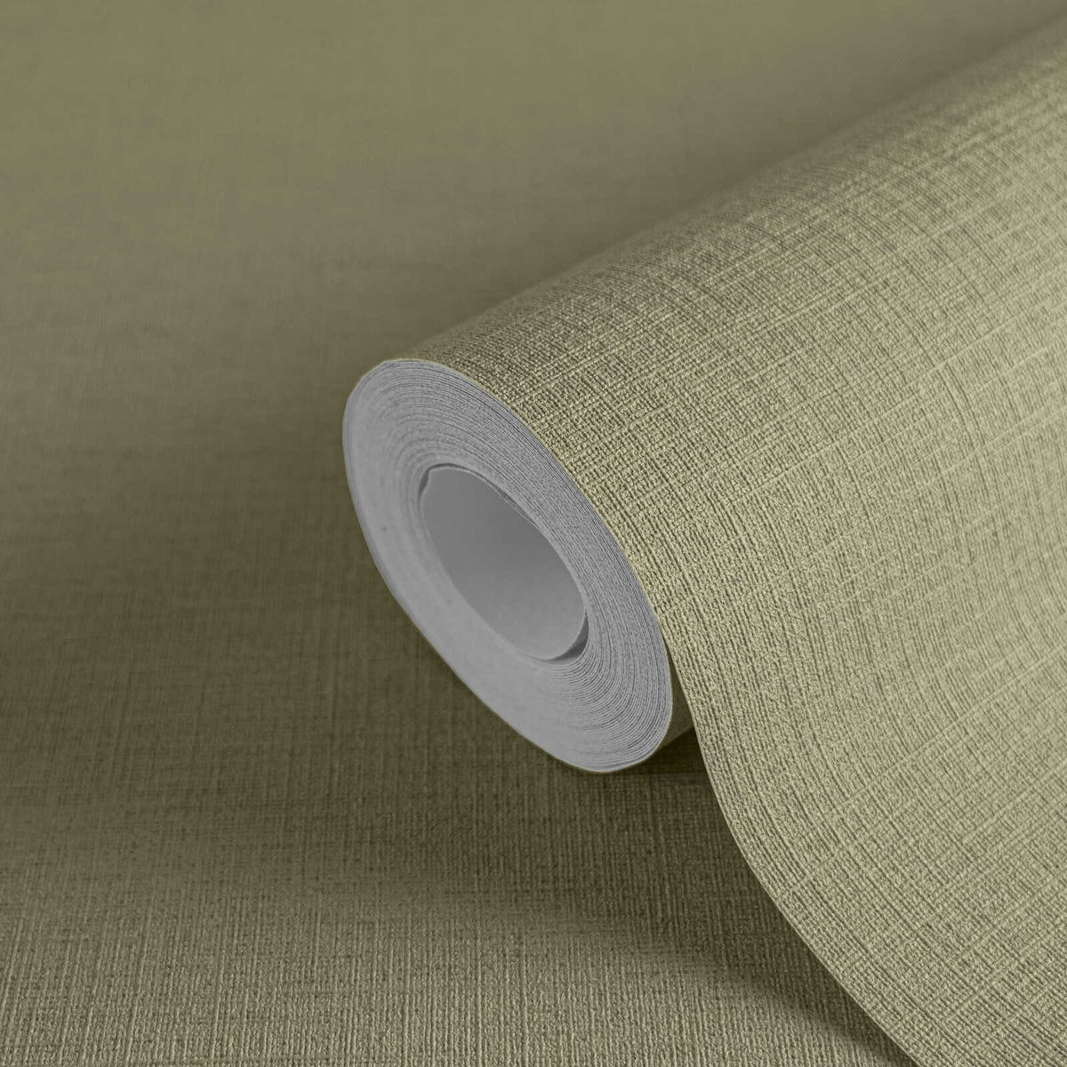 Sample – Retro Chic Plain Textured Wallpaper – Olive