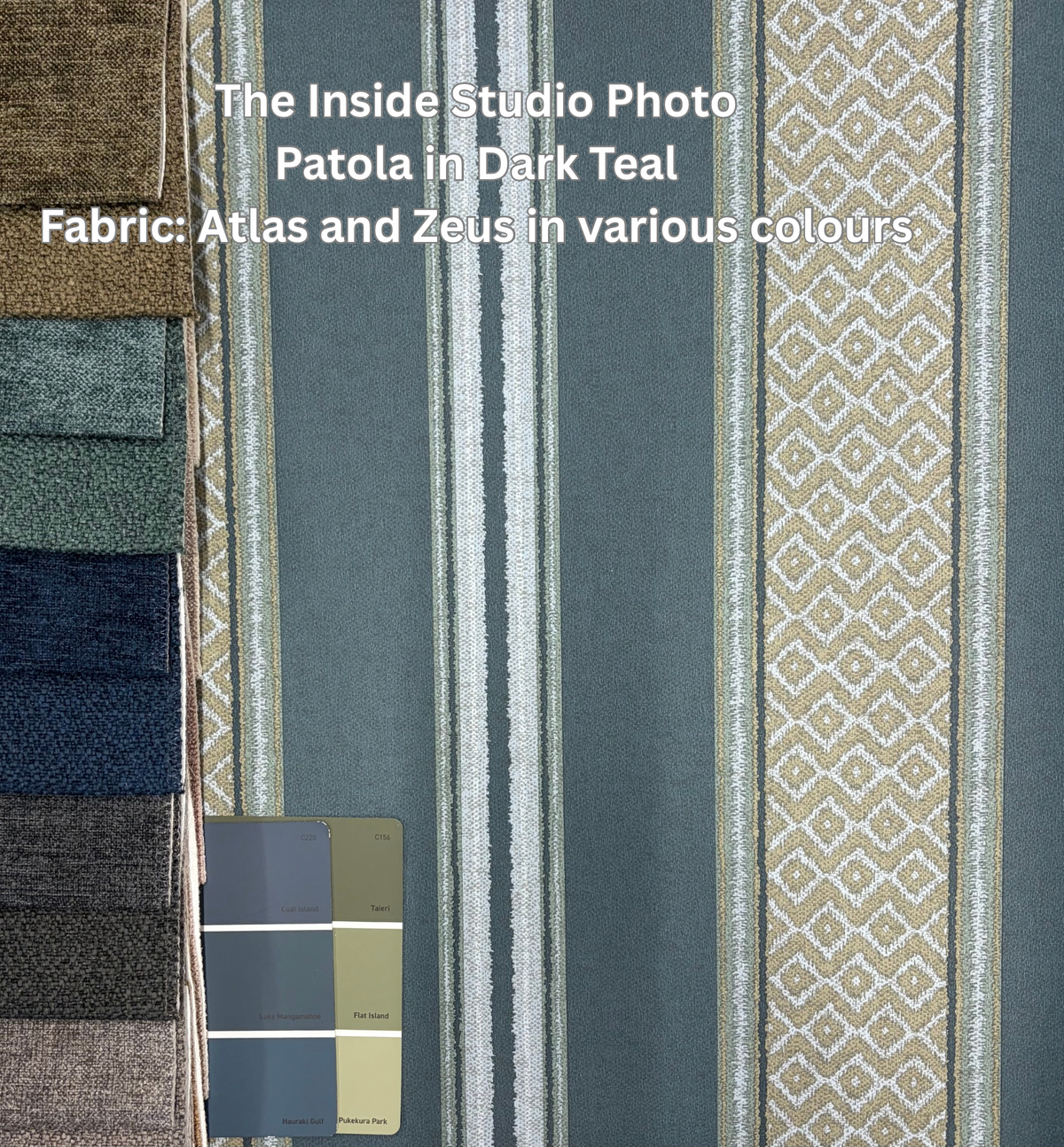 Patola – Woven Stripe Wallpaper – Dark Teal