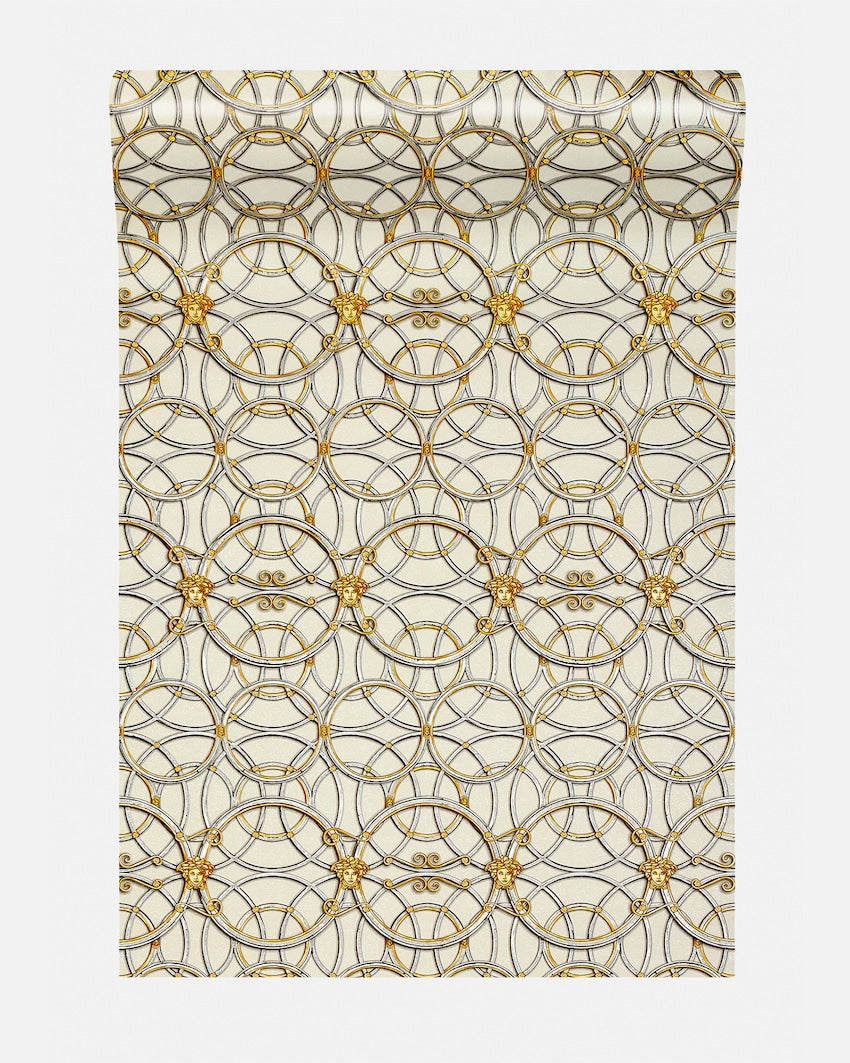 Versace Chain Wallpaper - Gold/Silver/Grey/White