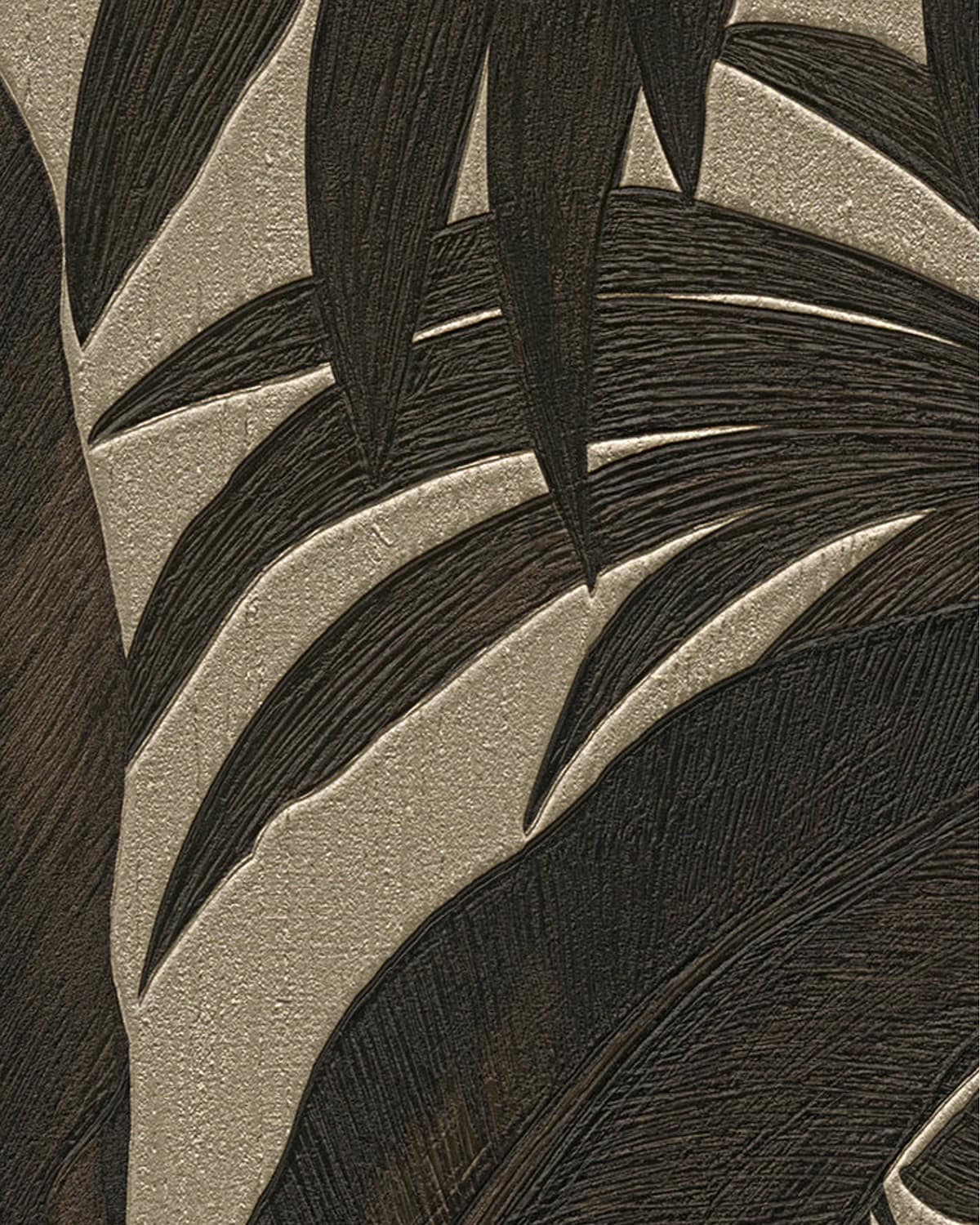Versace Giungla Palm Leaves Wallpaper - Gold/Black