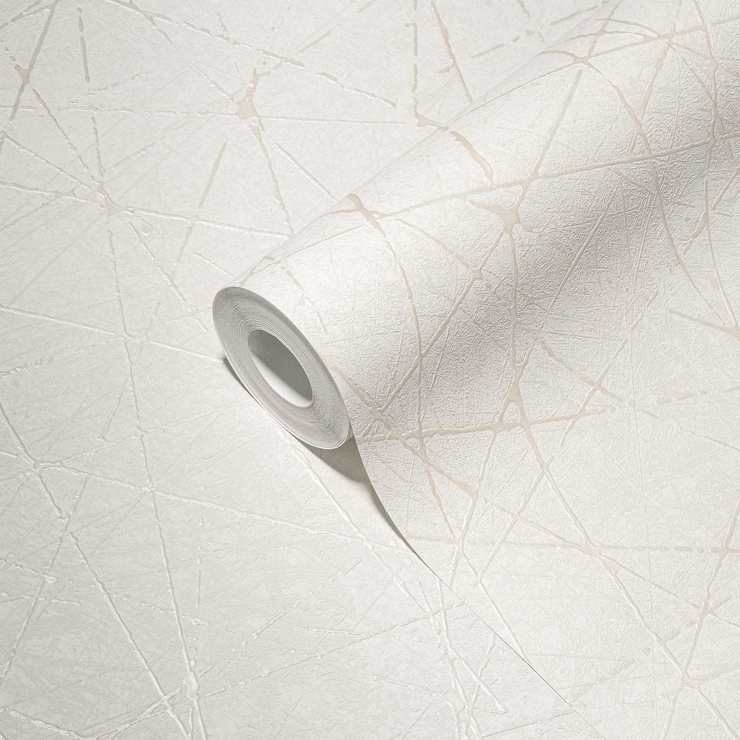 Sample - Linear Web - Geometric Wallpaper - White