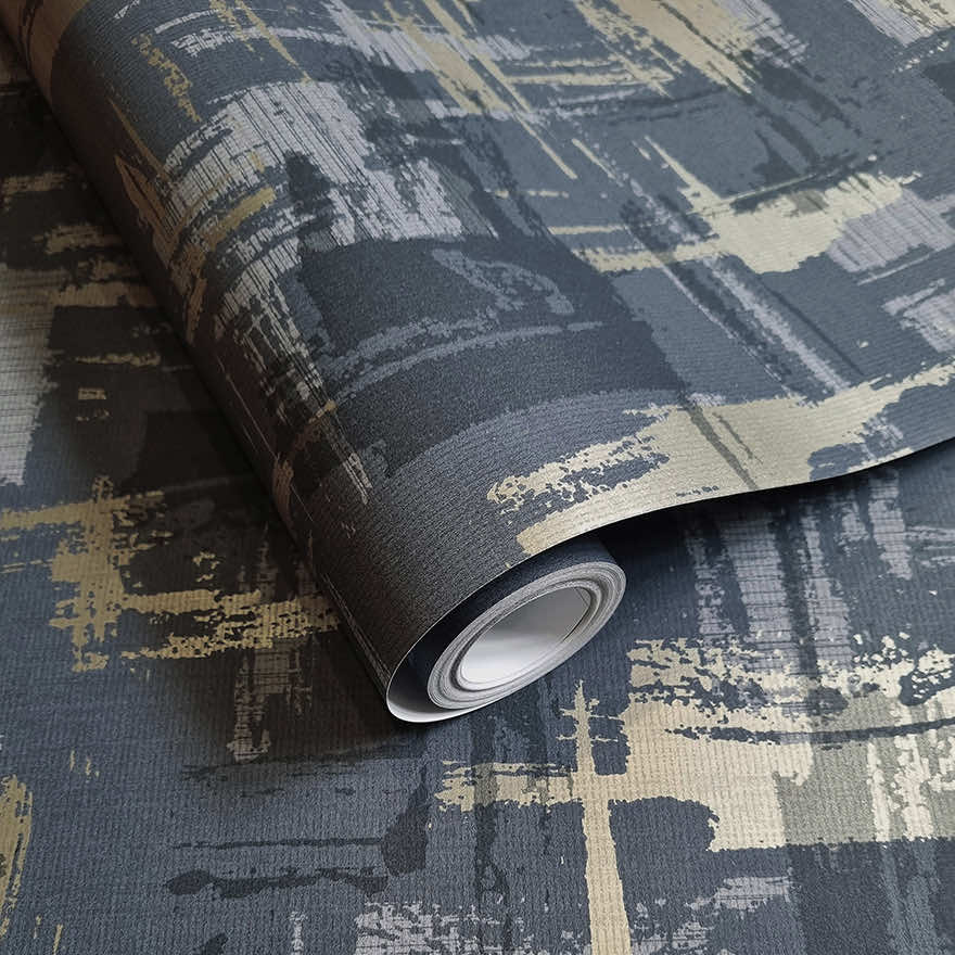 Eleanora Geo Wallpaper - Navy