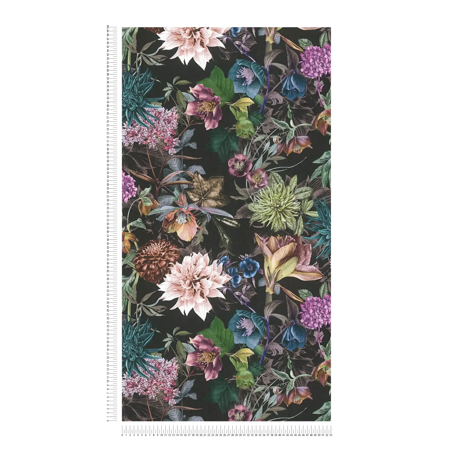 Floral Trails Wallpaper - Black + Multi