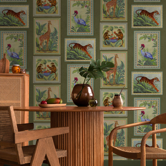 Menagerie Wallpaper – Green