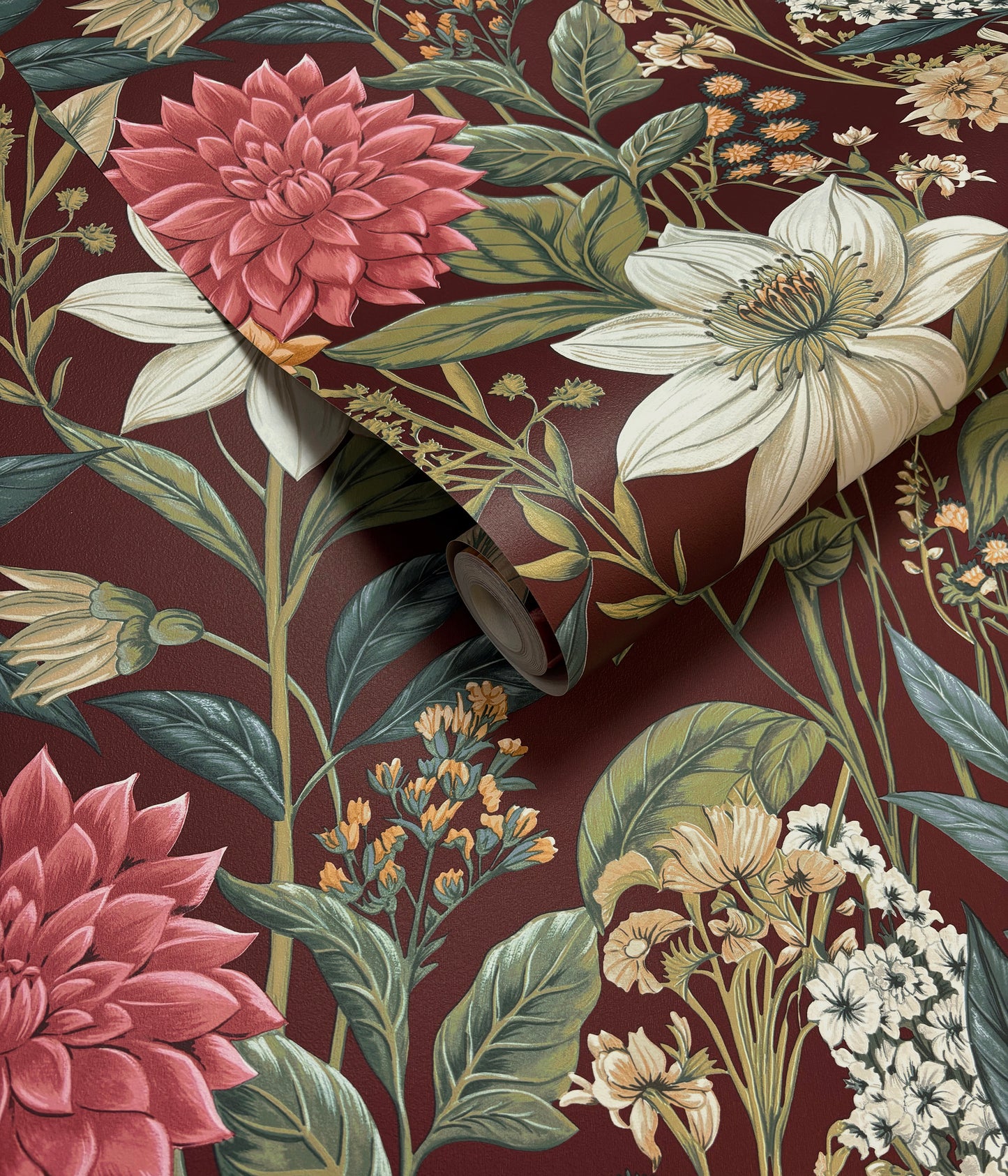 Sample - Clematis Wallpaper - Berry