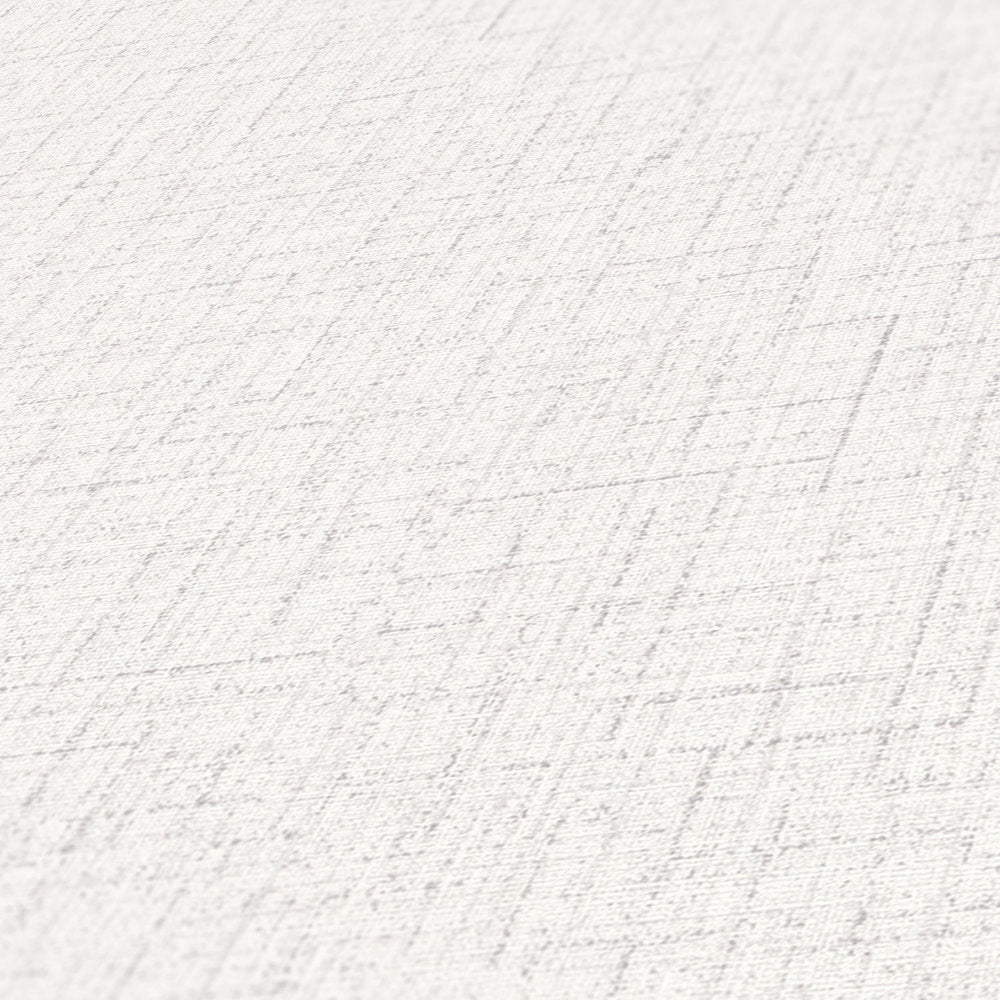 Textile Texture Wallpaper - Grey/White - Discontinuing