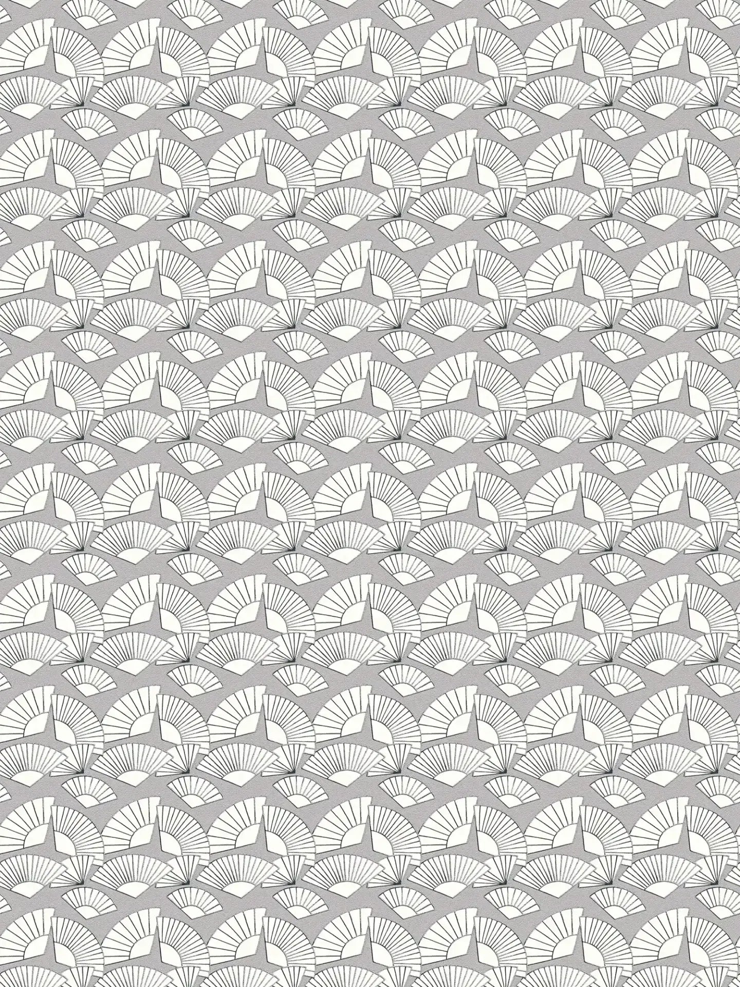 Deco Fanfare Heavy Weight Wallpaper - Grey