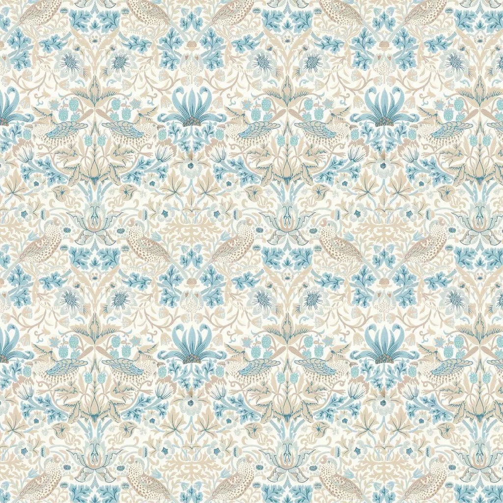 Strawberry Thief Wallpaper - Slate/Vellum