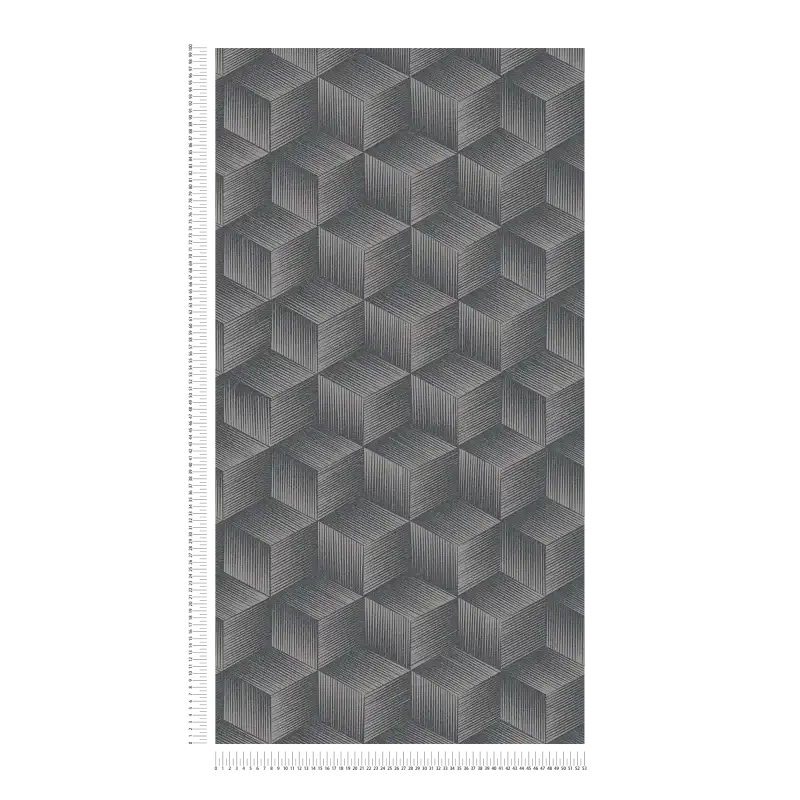 Modern Cubes - Geometric Wallpaper - Granite