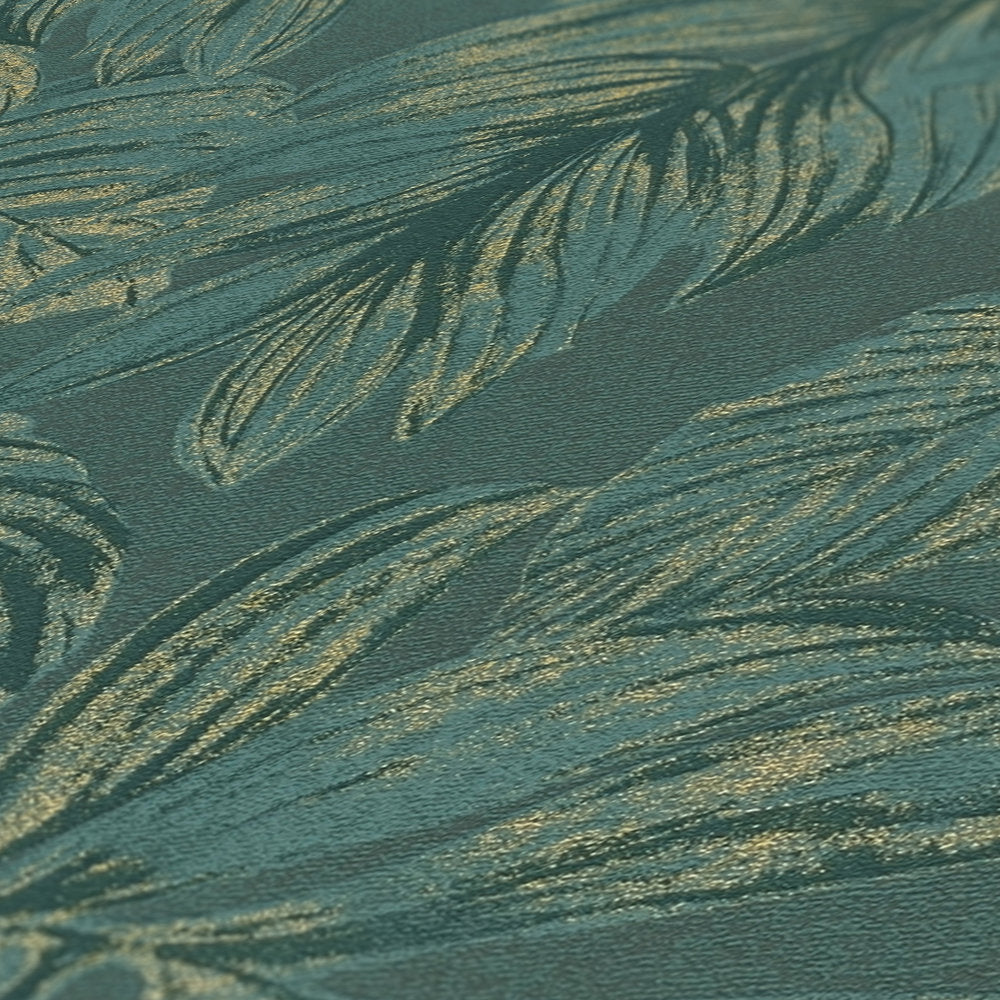 Jade Leaf Wallpaper - Green